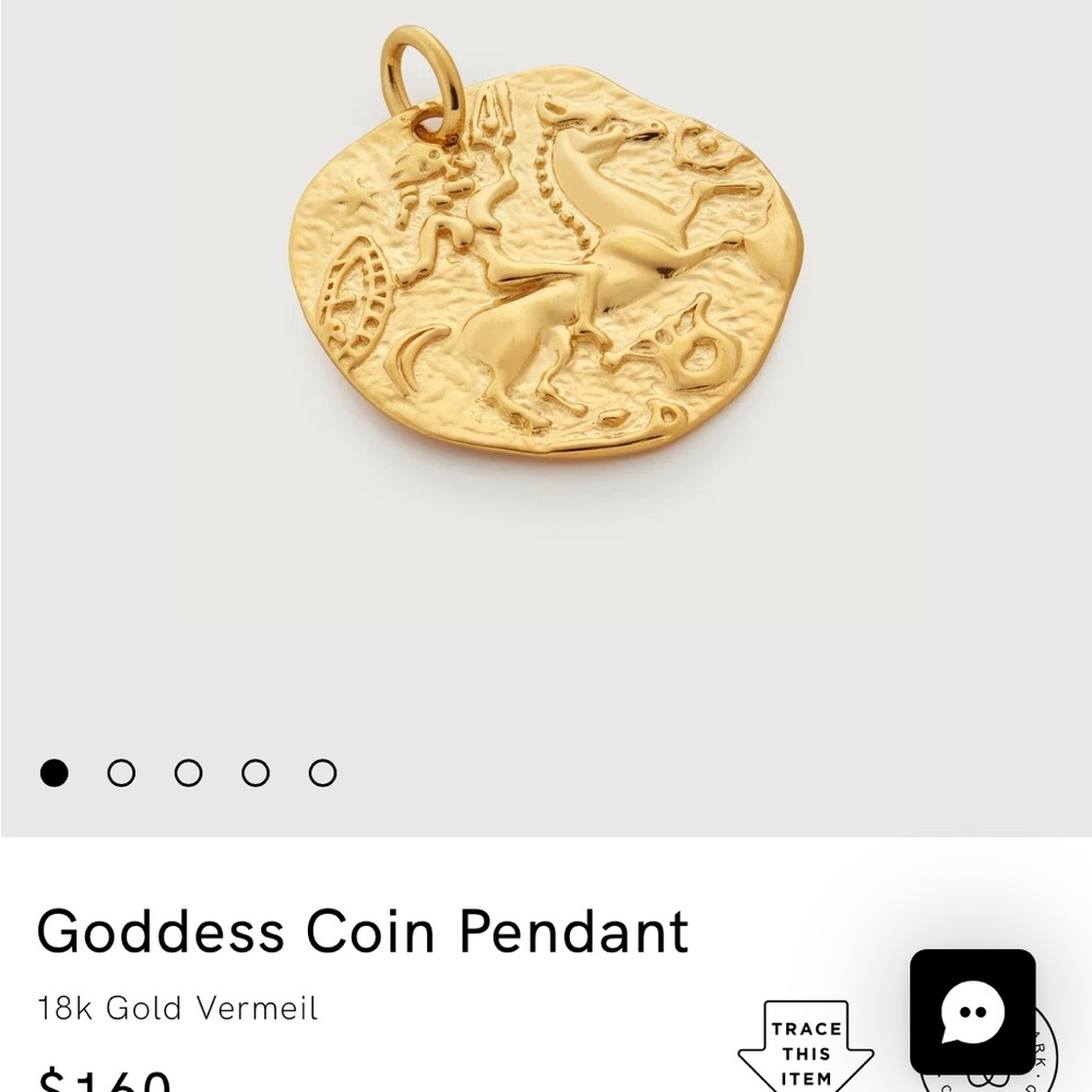 Monica Vinader Goddess Coin Pendant - Picture 2 of 4